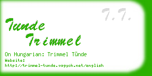 tunde trimmel business card